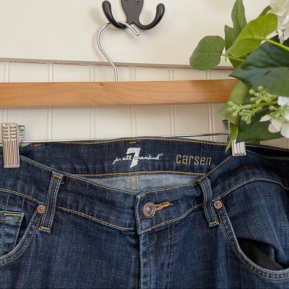 7 For All Mankind Carsen Easy Straight Jeans 38 - Picture 2 of 8